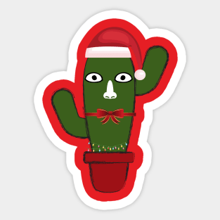 Fun Christmas Cactus Sticker